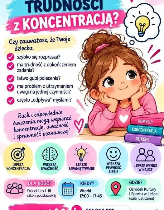 SensoGimnastyka Mózgu dla dzieci z klas I-III – spotkanie organizacyjne w Leśnej