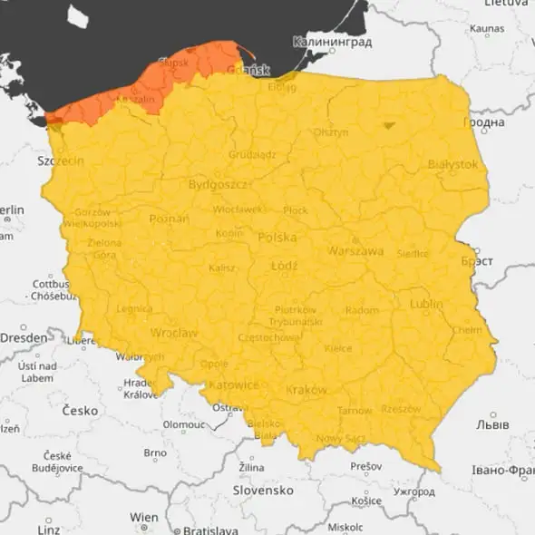 Silny wiatr na Dolnym Śląsku – IMGW ostrzega przed porywami do 80 km/h