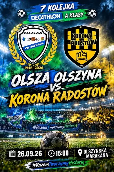 Olsza Olszyna gra u siebie – 7. kolejka A Klasy i starcie z liderem B Klasy
