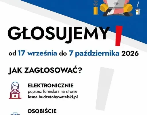 Budżet Obywatelski Gminy Leśna 2026 – głosowanie wydłużone do 7 października