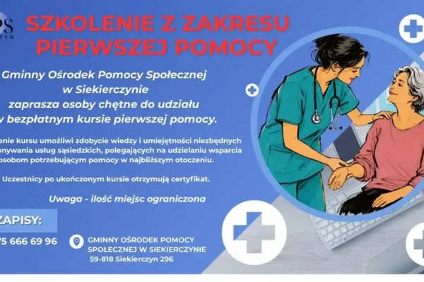Bezpłatne szkolenie z pierwszej pomocy w Siekierczynie – zapisy trwają