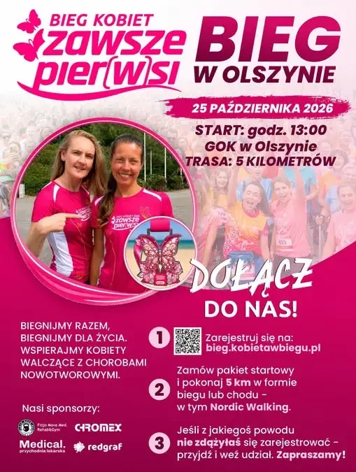 Różowy Bieg w Olszynie – 5 km dla zdrowia i profilaktyki
