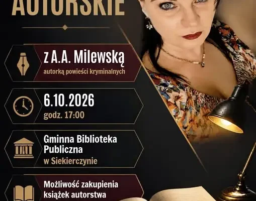Spotkanie autorskie z A.A. Milewską w Gminnej Bibliotece Publicznej w Siekierczynie
