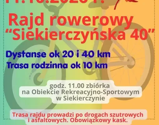 Rajd rowerowy w Siekierczynie – jesienna edycja już 11 października