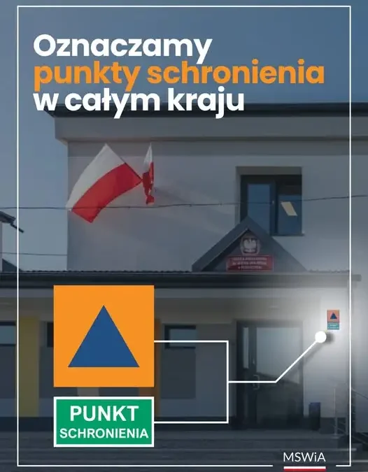 MSWiA oznakuje ponad 86 tysięcy punktów schronienia w całej Polsce