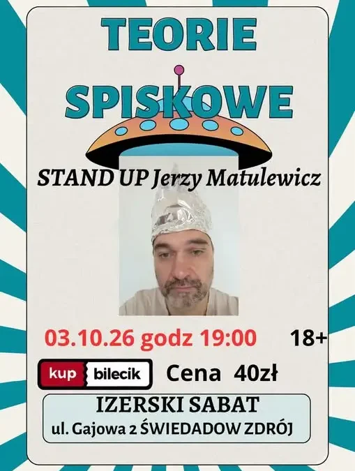 Stand-up Jerzy Matulewicz w Izerskim Sabacie – już jutro!