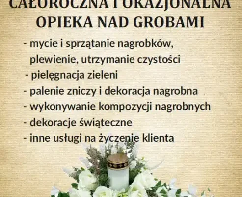 Olszyna: firma oferuje całoroczną opiekę nad grobami