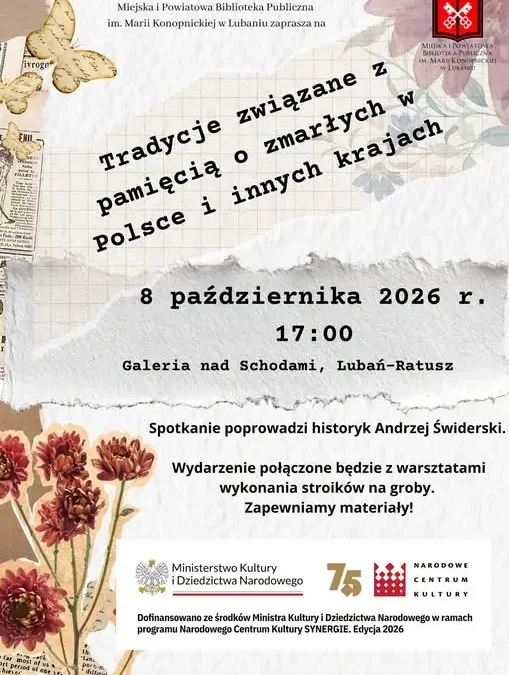Lubań: spotkanie o tradycjach pamięci o zmarłych i warsztaty stroików nagrobnych