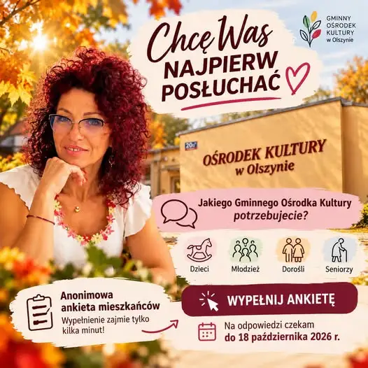 GOK Olszyna pyta mieszkańców o pomysły na zajęcia i wydarzenia