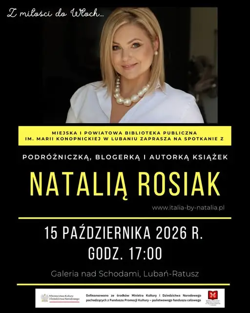 Spotkanie z Natalią Rosiak – Italia by Natalia w Lubaniu