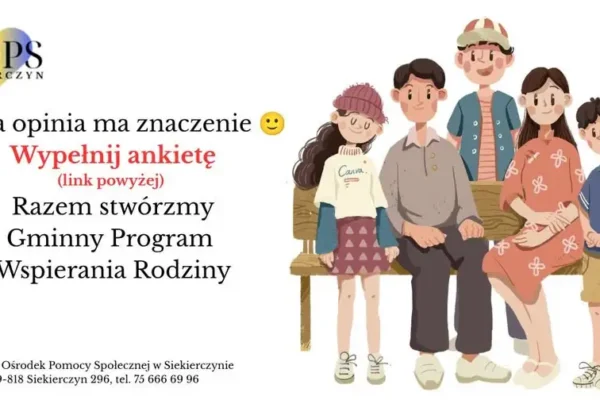 Gmina Siekierczyn tworzy Program Wspierania Rodziny – mieszkańcy mogą wypełnić ankietę