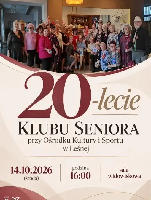Leśna: Klub Seniora świętuje 20-lecie działalności