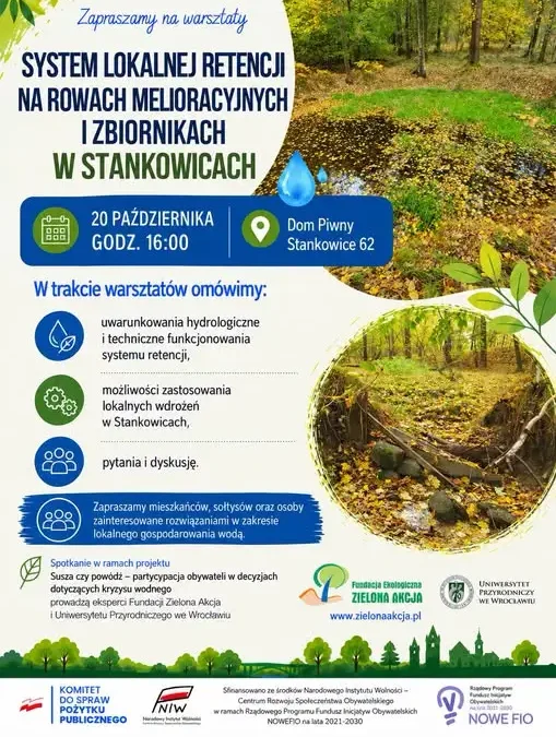 Warsztaty o retencji wodnej w Stankowicach – 20 października