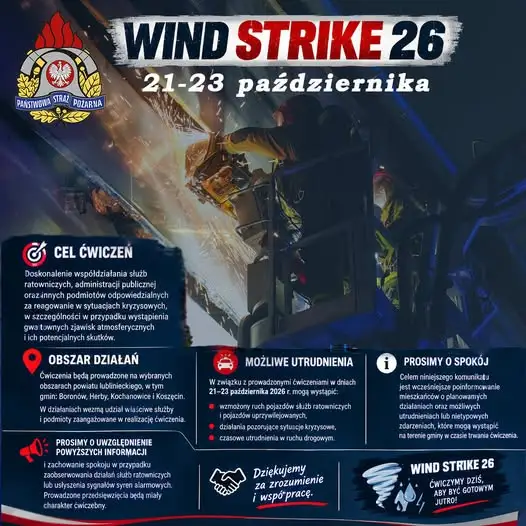 Ćwiczenia „WIND STRIKE 26” w powiecie lublinieckim – możliwe utrudnienia w ruchu