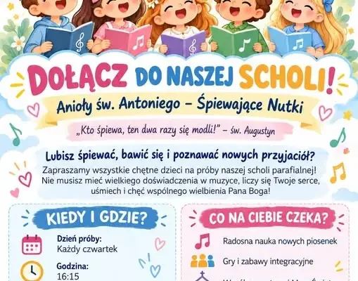 Schola św. Antoniego w Siekierczynie zaprasza dzieci na próby