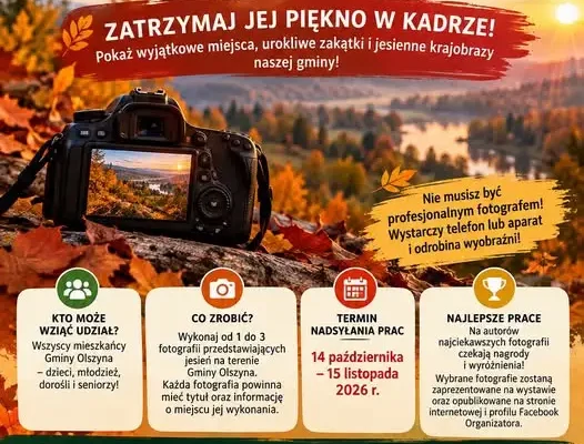 Konkurs fotograficzny „Złota Jesień w Gminie Olszyna” – zaproszenie do udziału