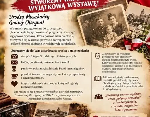 Gmina Olszyna szuka rodzinnych pamiątek na wystawę „Niepodległa łączy pokolenia”