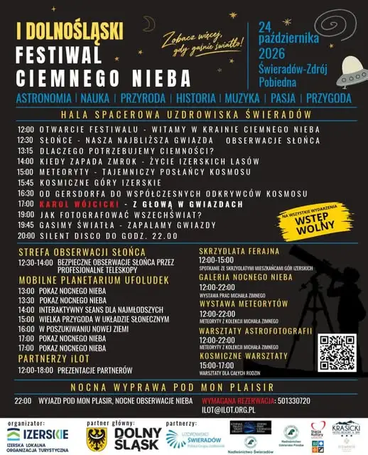 Kosmiczna sobota w Świeradowie-Zdroju – astronomia, planetarium i Silent Disco