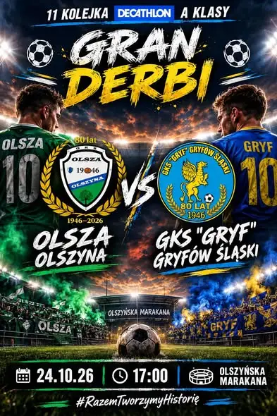 Hit kolejki na Marakanie: Olsza Olszyna zmierzy się z GKS Gryf Gryfów Śląski